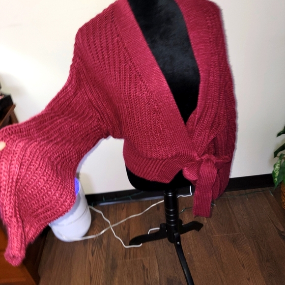 Women's wrap-around knit cardigan - Picture 1 of 6